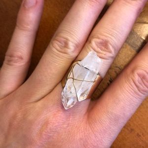 Large Crystal Nashelle Warrior Ring Size 7.5